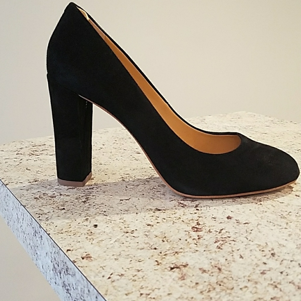 J. Crew suede black pumps